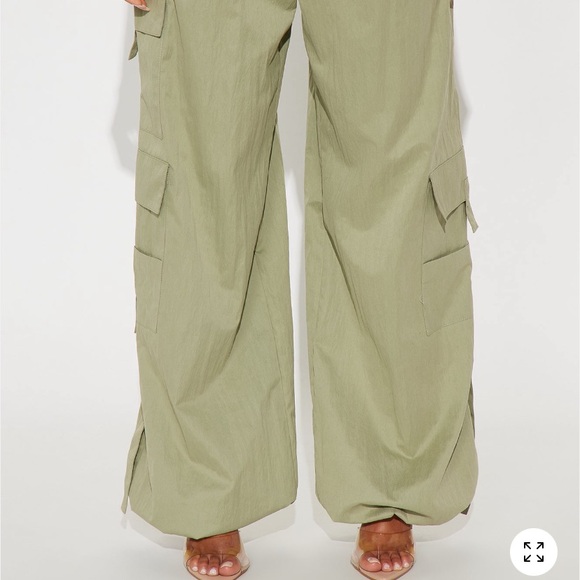 Fashion Nova Cargo Jogger Pant 32” Inseam - Sage - Picture 2 of 6